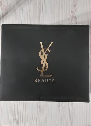 Косметичка клатч yves saint laurent ysl с зеркалом. черная. в подарочные упаковке.3 фото