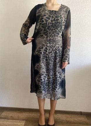 Платье с леопардовым принтом6 фото