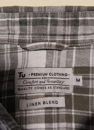 Качественная стильная брендовая рубашка из льна tu2 фото