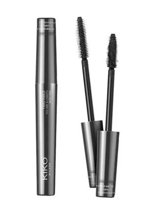 Туш для вій kiko milano twistable volume & length mascara, black, 7.5 мл