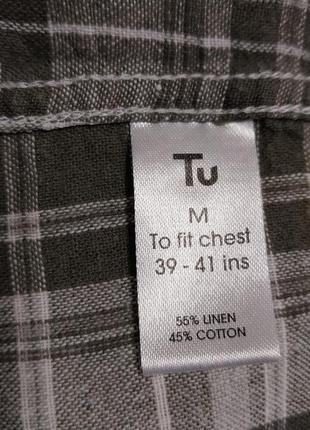 Качественная стильная брендовая рубашка из льна tu7 фото