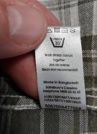 Качественная стильная брендовая рубашка из льна tu8 фото