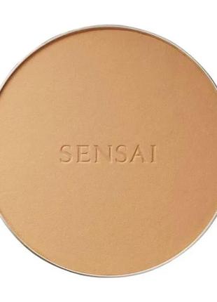 Компактна пудра для обличчя sensai total finish refill empty compact spf10 tf 204.5 amber beige, 11 г (змінний