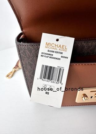 Жіноча брендова сумка michael kors sloan editor medium оригінал сумочка кросбоді майкл мішель корс на подарунок дружині дівчині8 фото