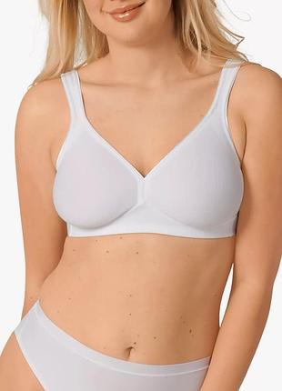 Бюстгальтер большого размера белый, бралетт без косточек triumph modern soft+ cotton n 90с