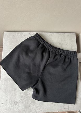 Shein однотонные шорты черные с надписью короткие спортивные плотные мягкие на резинке 🔥7 фото
