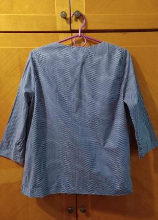 100% хлопок стильная женская блуза рубашка р.34 от cos8 фото