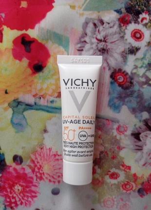 Vichy capital soleil uv -age day солнцезащитный невесомый флюид против признаков кожи лица,spf 50+