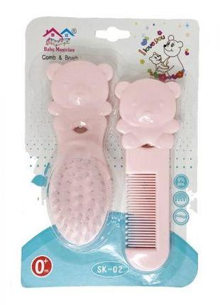 Детский набор расчёсок "мишка", розовый [tsi162832-тsі]2 фото