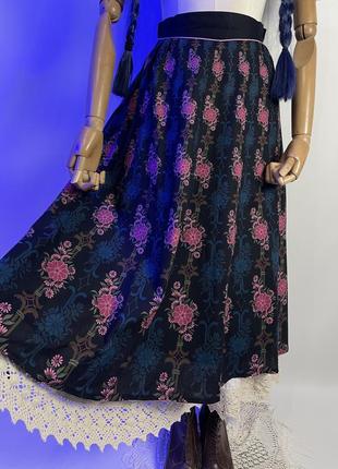 Австрия винтажная эксклюзивная хлопковая пышная длинная юбка в этно стиле юбка к украинскому строю готический готический стиль7 фото