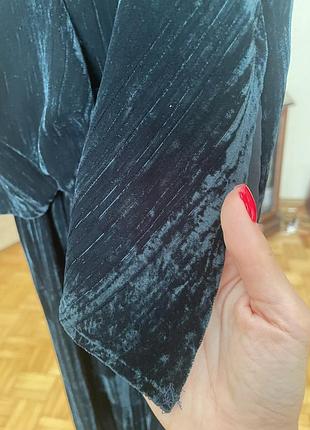 Сукня смарагдова велюр