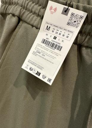 Новые легкие брюки-джоггеры zara в пижамном стиле коллекция 2024 года4 фото