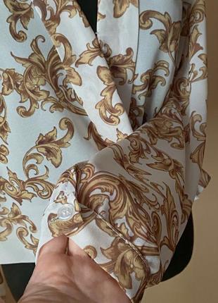 Блузка боди комбидресс рубашка с принтом в стиле versace