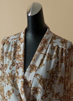 Блузка боди комбидресс рубашка с принтом в стиле versace