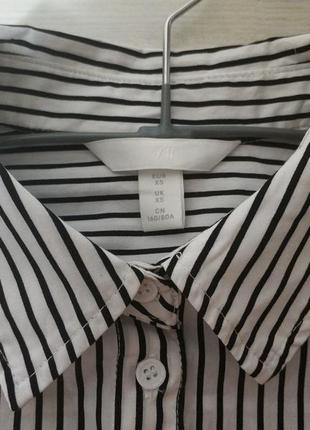 H&m женская рубашка блуза блузка в полоску оверсайз бренд h&m, р.хs4 фото