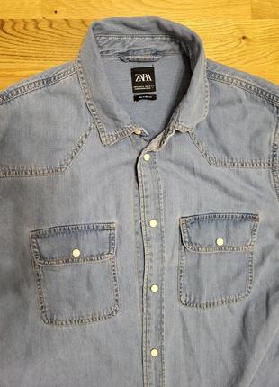 Zara man сорочка джинсова
