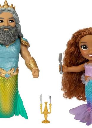 Disney набор русалочка ариэль и король тритон 227361 the little mermaid ariel doll and king triton