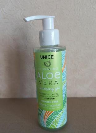 Очищающий гель для умывания unice с алоэ вера, 150 мл