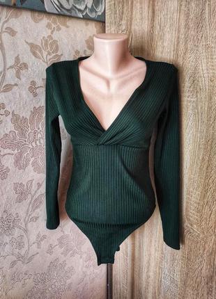 Стильний боді в рубчик від h&m💕