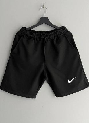 Брендові чоловічі шорти / якісні шорти nike в чорному кольорі на літо1 фото