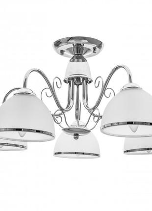 Люстра стельова класична e27 60w ch (lk-571c/5) brille 23-158