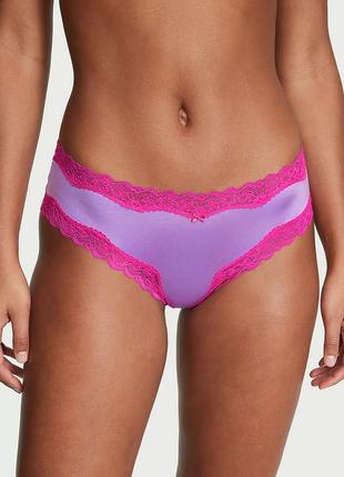 Женские гладкие трусики чики victoria's secret с кружевом