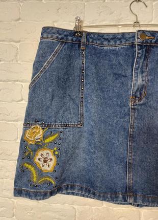 Фирменная джинсовая юбка5 фото