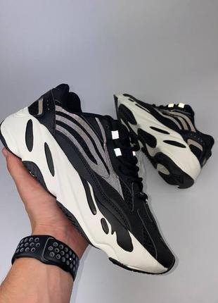 Мужские кроссовки adidas yeezy turf 700 v2 black &white