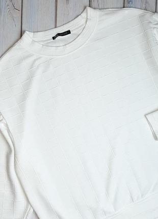 💥1+1=3 шикарний молочний білий світшот светр zara оверсайз, розмір 44 — 462 фото