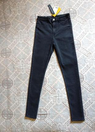 Джинси  з високою посадкою super skinny h&m, eur 36, uk 8