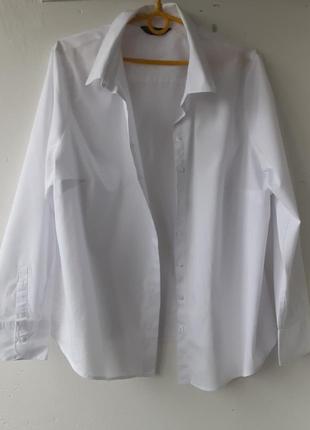 Белая базовая рубашка marks&amp;spencer p 44-465 фото