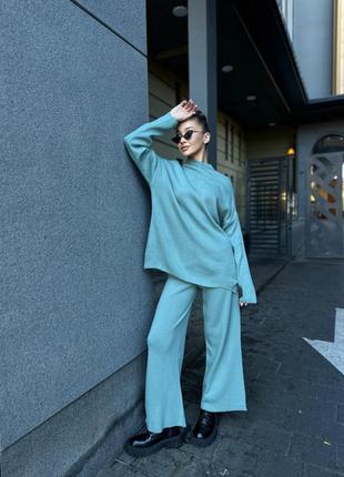 Костюм, свитер +брюки палаццо. качество премиум модель: 200