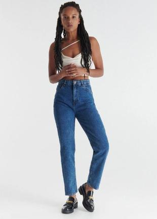 Жіночі джинси мом stradivarius mom класичні на високій талії zara сині штани штани bershka для повсякденного носіння