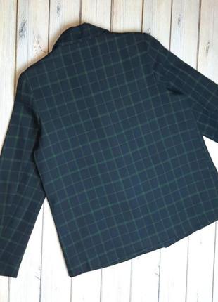 🤩1+1=3 стильный синий пиджак в зеленую клетку heartbreak, размер 46 - 483 фото