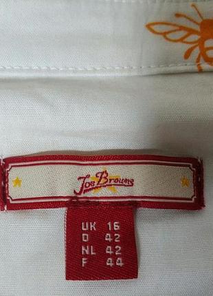 Joe browns блуза блузка рубашка белая рубашка блуза 100% cotton принт бренд joe browns 6