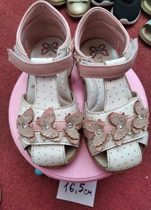 Сандалии босоножки закрытый носок 16,5 см 26 р