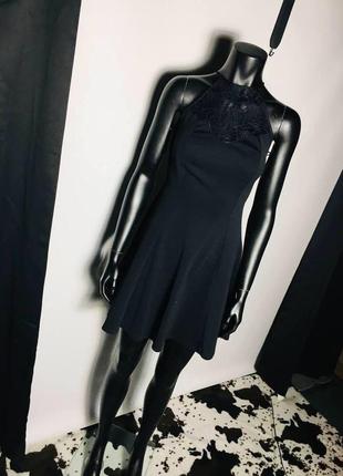 Чёрное платье с кружевом new look4 фото