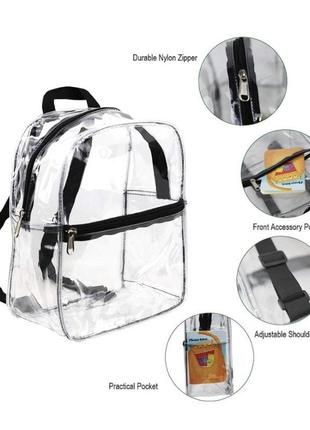 Прозрачный мини-рюкзак, сверхпрочный морозостойкий из пвх3 фото