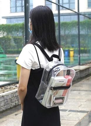 Прозрачный мини-рюкзак, сверхпрочный морозостойкий из пвх10 фото