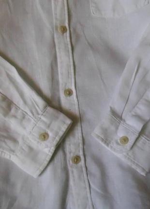 Біла сорочка з льону h&m7 фото