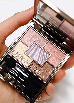 Набір із 5 тіней для повік lunasol aurorized eyes 02, kanebo японія