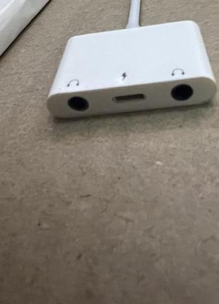 Переходнік lighting f+ dc 3.5*2audio adapter for iphone ipad.