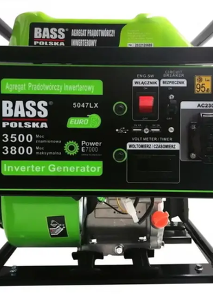 Інверторний бензиновий генератор bass polska bp-5047 3,5 квт