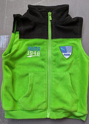 Флисовая жилетка puma для мальчика, рост 92см