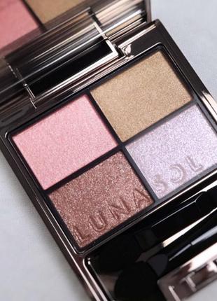 Набір із 4 тіней для повік, coral coral 01 lunasol sheer contrast eyes, японія