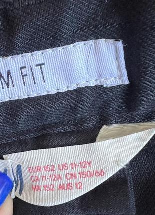 Джинси чорні для дівчинки h&amp;m на 11-12 років штани 4