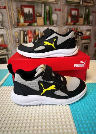 Кросівки puma чорні 29 р 17,5 см кроссовки для мальчика 18,5 см adidas 28 для хлопчика модні чорні фірмові оригінальні демисезонні