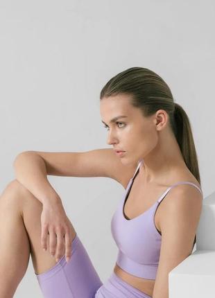 Нежно-сиреневый спортивный топ h&m