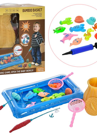Іграшка дитяча риболовля магнітна з кошиком.
