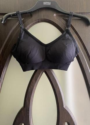 Шикарний, базовий, бюстгальтер, чорному, кольорі, без кісточок, для годування, від дорогого бренду: m&s 🫶